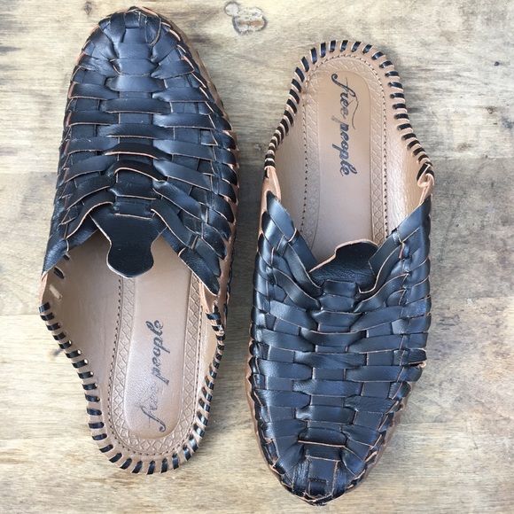 Free People Shoes - Free People | Slip On Sandals Leather Mules black